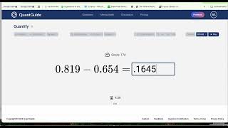 Optiver 80-in-8 Mental Math Test World Record (396)