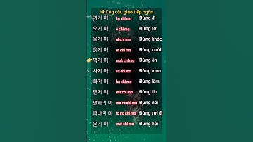 Những câu Tiếng Hàn giao tiếp ngắn thông dụng!