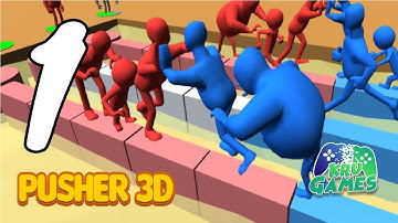 Pusher 3D Gameplay Walkthrough #1 (Android, IOS)