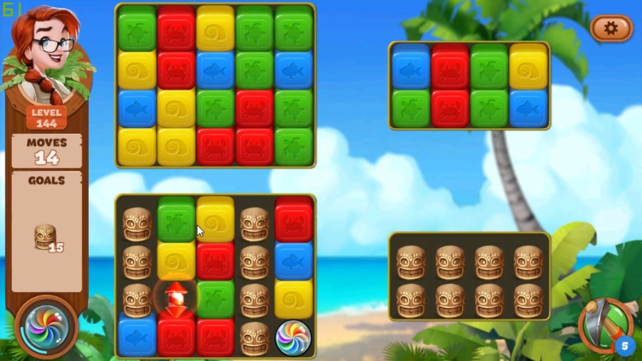 Lost Island Blast Adventure level 144