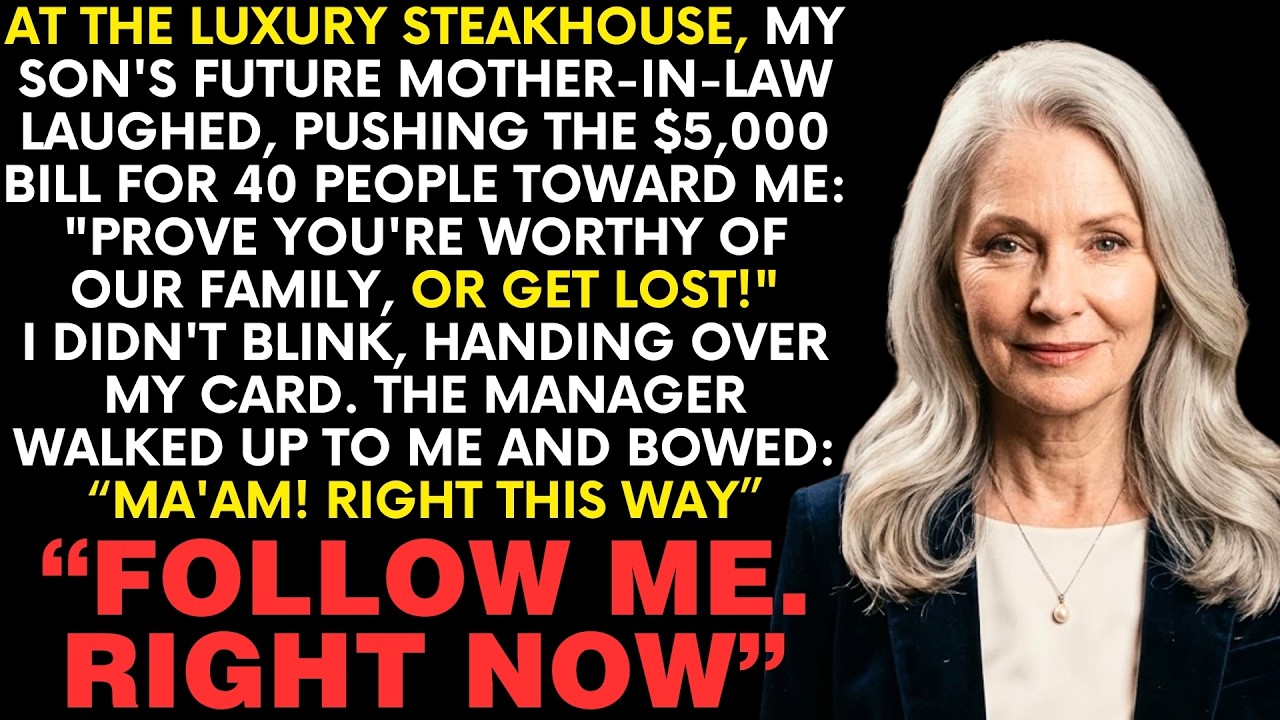 A woman slid a leather folder down twelve feet of white tablecloth toward me in front of forty people. She waited for the room to go quiet, then laughed and said, "Prove you're worthy of our...