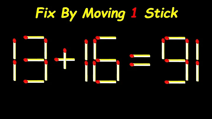 20 Difficult Matchstick Puzzles Only People with High IQ Can Solve