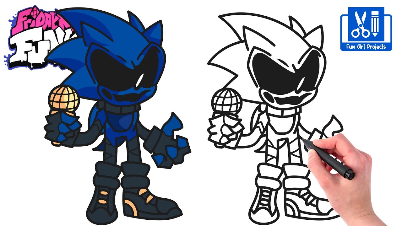 Como DESENHAR SONIC EXE - Como DIBUJAR a SONIC EXE - How to DRAW SONIC.EXE  