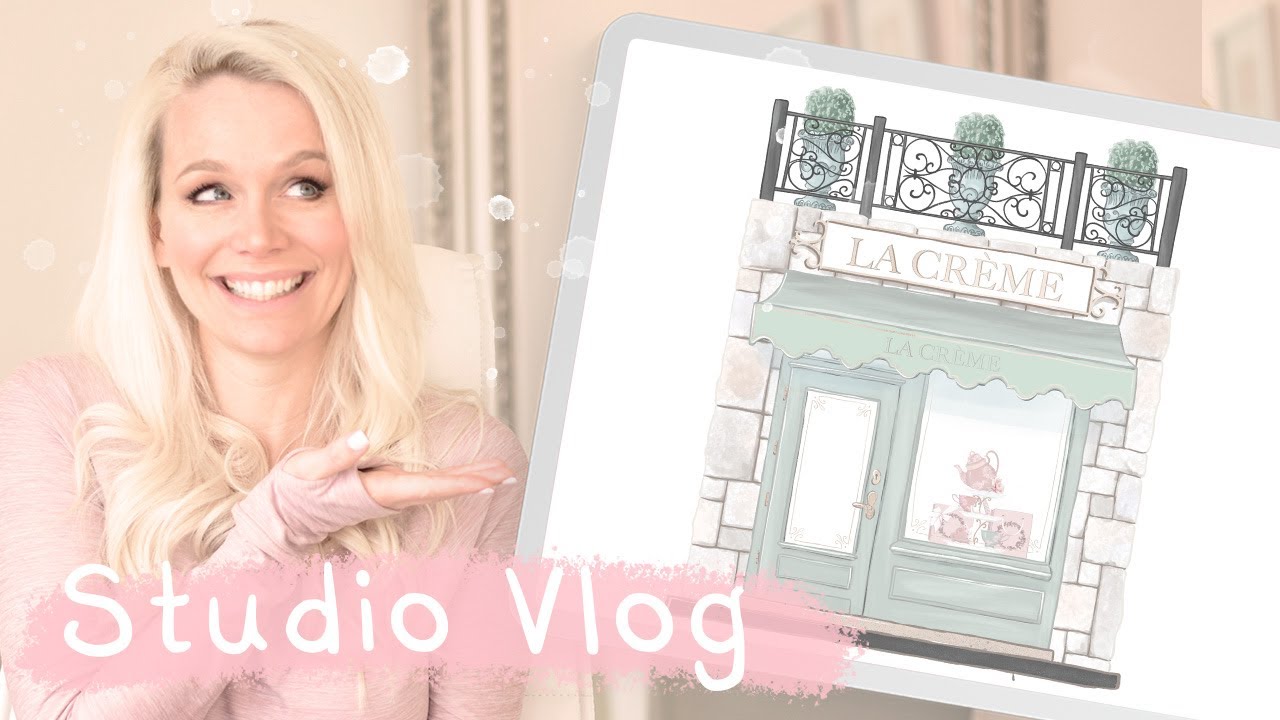 STUDIO VLOG 008 - How to draw a french storefront in Procreate