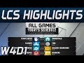 LCS Highlights Week4 Day1 LCS Spring 2020 All Games By Onivia
