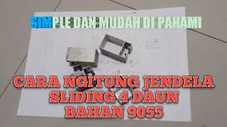 Rumus jendela sliding 4 daun