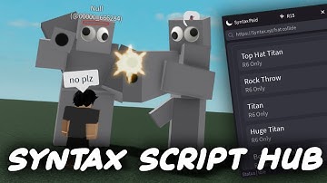 ROBLOX Syntax FE Script Hub | ROBLOX EXPLOITING