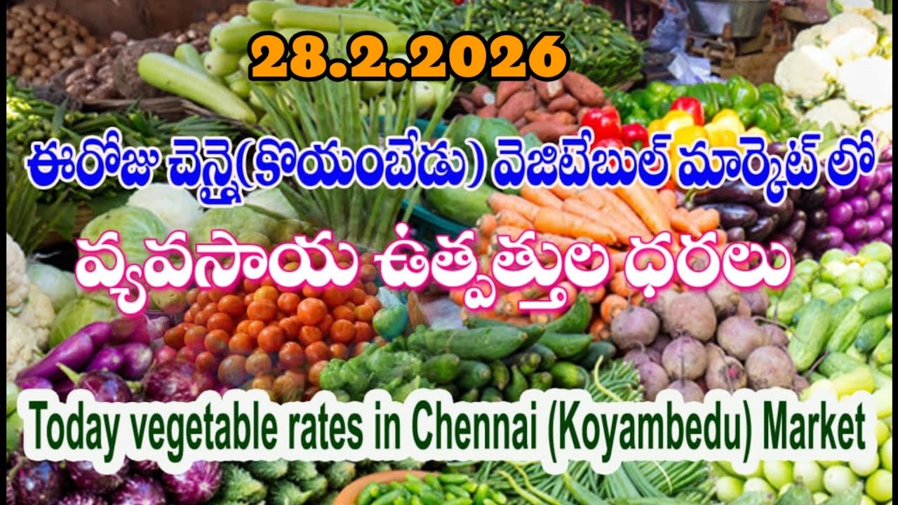 #all ఈరోజు చెన్నై కోయంబేడు మార్కెట్ లో కూరగాయల ధరలు #today vegetable rates Chennai Koyambedu market 