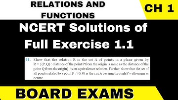Show that the relation R in the set A of points in a plane given by R = {(P, Q) : distance of the