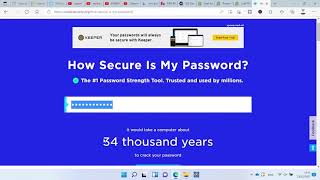 How Secure is My Password screenshot 2