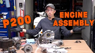 How To Assemble a Vespa P200 Engine (with Malossi Cases)