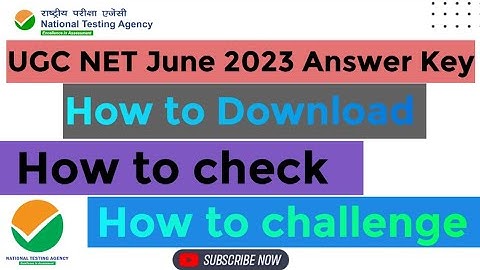 Answer key UGC NET June 2023 Answer Key How to download, How to check, How to challenge
