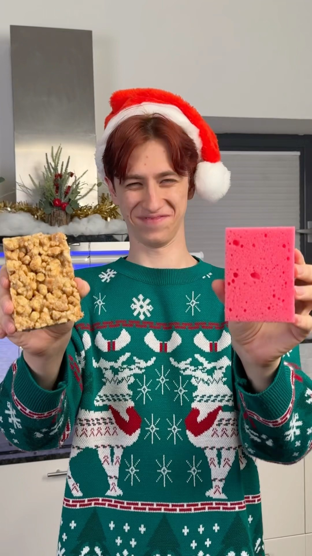 Eating sponge prank on Karina ? @karina-kola