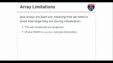 CS 125 Spring 2020: Fri 1.31.2020. Arrays and Algorithms