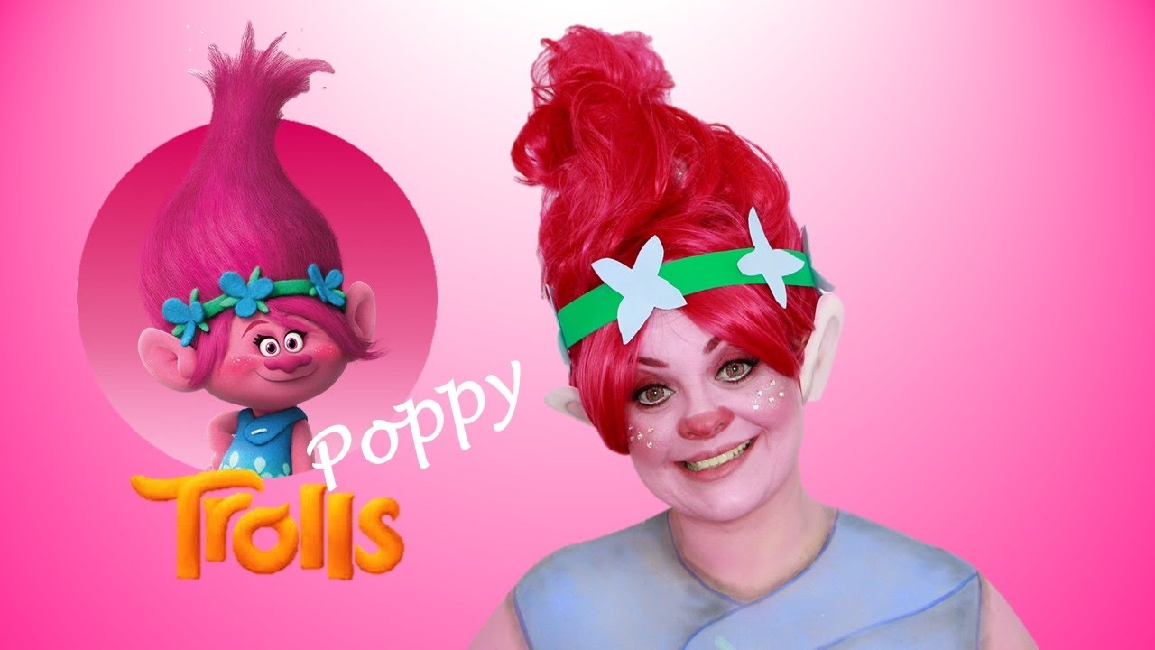 TROLLS POPPY MAKEUP TUTORIAL - MAQUIAGEM DA POPPY DO FILME TROLLS