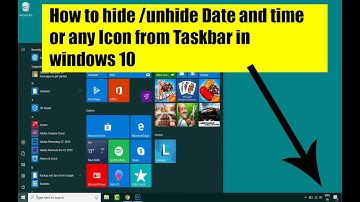 How to Show and Hide Date and Time ICON from Taskbar in Windows 10