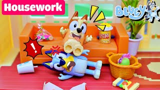Bluey's Toy: A Messy House and Mischief Unleashed! - Bluey and Bingo's Cleaning Chaos | Remi House