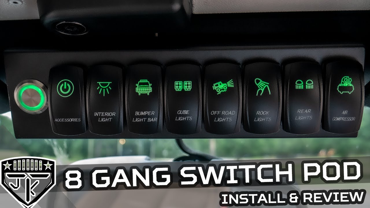 Switch Panel and Control Assembly for Jeep JK - Install, Test, and Review!  - YouTube