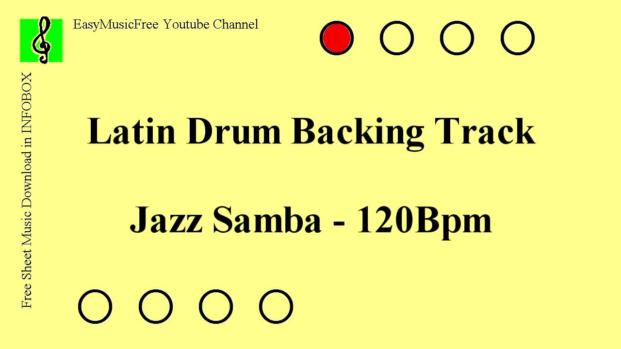 Jazz Samba Free Latin Drum Backing Track 120Bpm YouTube
