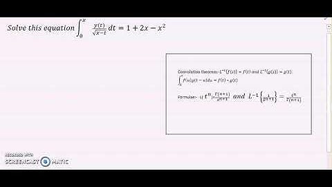 Integral equation problem