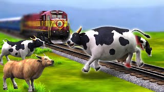 गर्भवती गाय माँ बच्चा और ट्रेन Train Crossing Pregnant Cow and Baby Story Moral Stories in Hindi