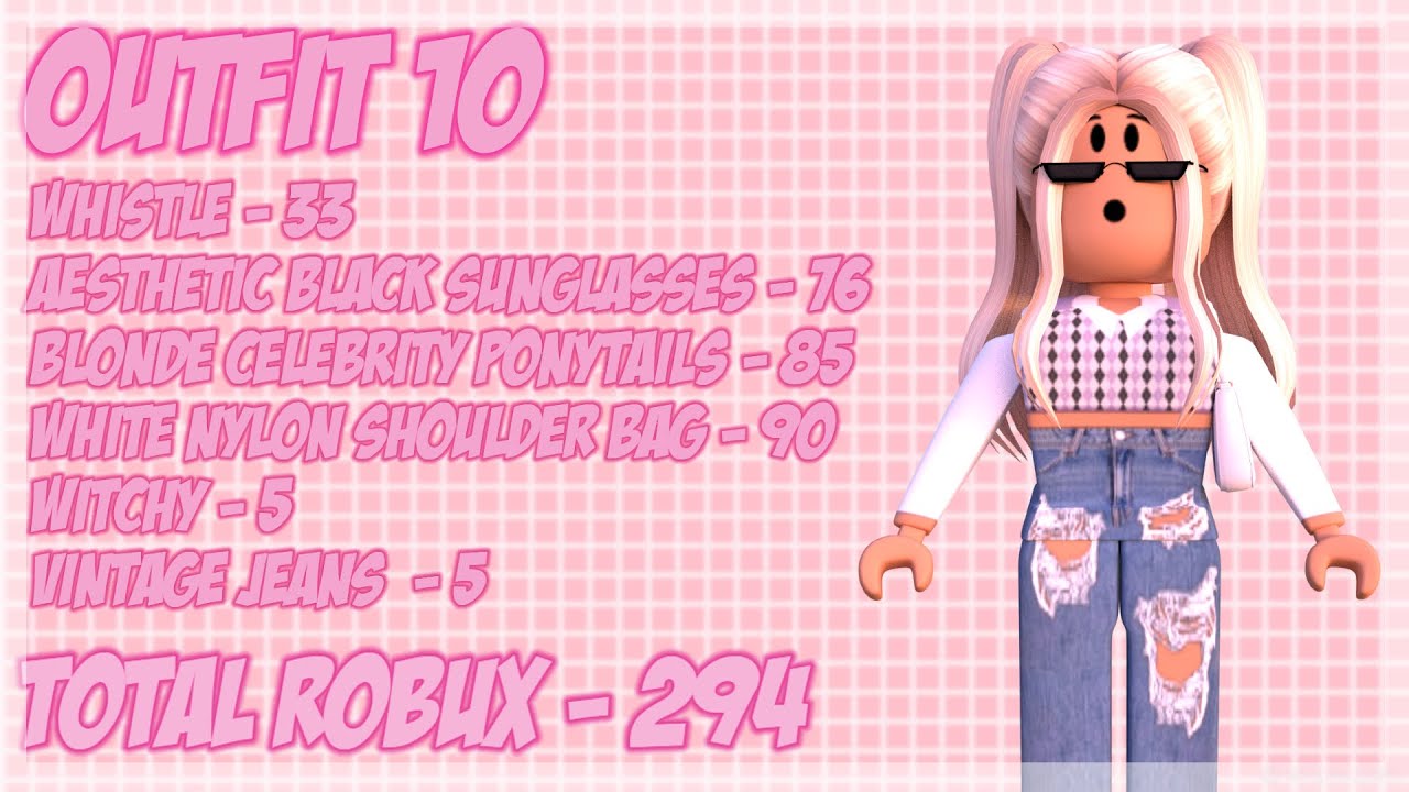 10 Aesthetic Roblox Outfits Under 500 Robux Youtube - gfx robux cute roblox avatars