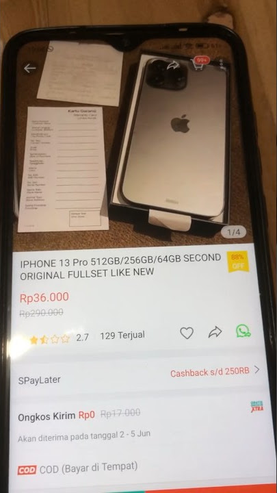 Cobain beli iPhone di Shopee