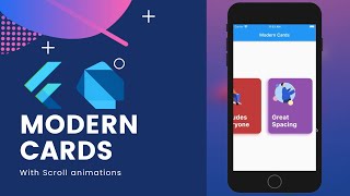 Flutter create modern cards with Scrolling Animation | Make complex UI easily