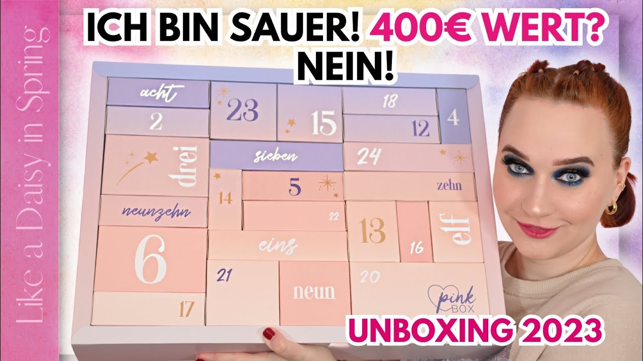 Gutscheine und Samples 😡🤨 Pinkbox Adventskalender 2023 unboxing | LikeADaisyInSpring