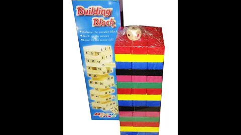 Обзор игра Дженга падающая башня 54 цветные бруска +кубик