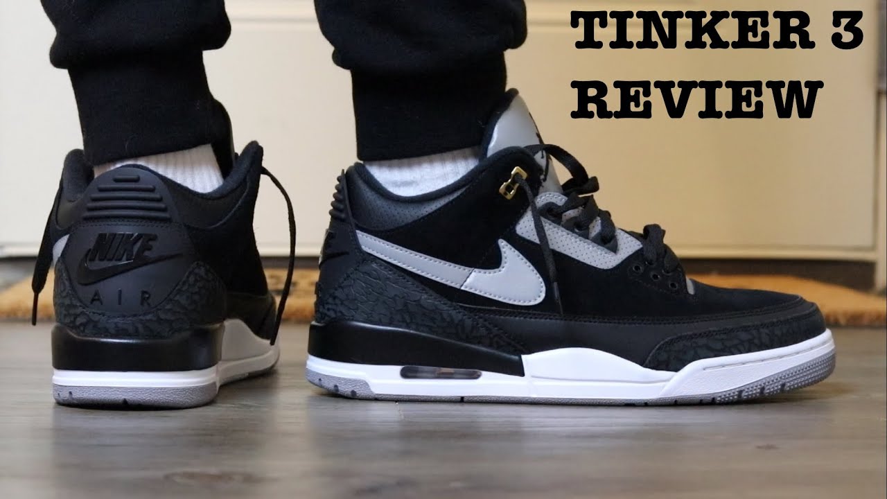 Air Jordan 3 Tinker Black/Cement Review - YouTube