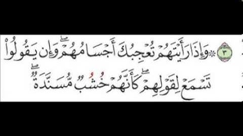 سورة المنافقون الآية 4