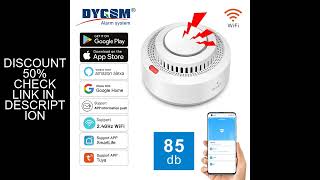 Tuya WiFi Smoke Detector Real-time Monitoring Remote Alarm Notification App Control Works With Alexa