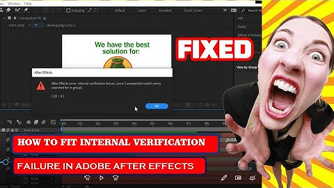 How to Fix internal verification error message in Adobe after effects.