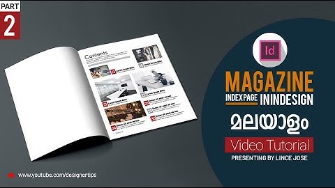 Create Magazine Index Page in Adobe InDesign CS6 (PART 2) l Malayalam