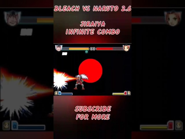 Jiraiya Infinite Combo (Bleach vs Naruto 2.6) #bleachvsnaruto #jukicombos #game #anime class=