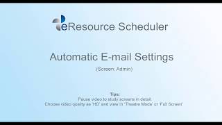 Automatic Email Setup - eResource Scheduler