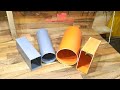 Converting PVC pipes to square plastic pipes is very simple | Pvc Pipe Craft Ideas