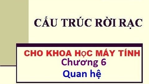 CO1007-Cấu trúc rời rạc cho KHMT chapter 6 Relation Thạc sĩ Nguyễn Công Nhựt