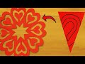 Paper Cutting Design ❄️ How to Make Paper Snowflake For Decorations  Easy Paper Crafts.