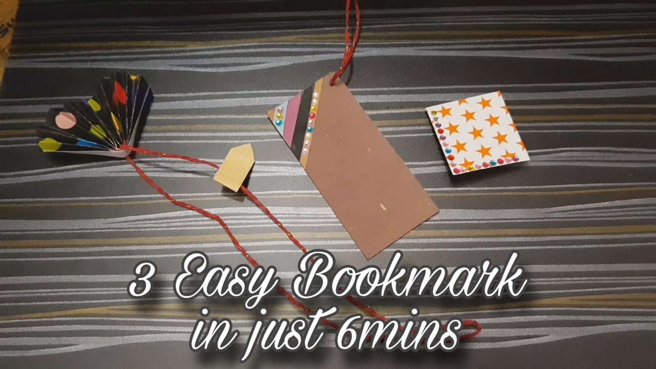 How to make Easy paper bookmark | 3 DIY paper bookmarks (in just 6mins) | paper crafts