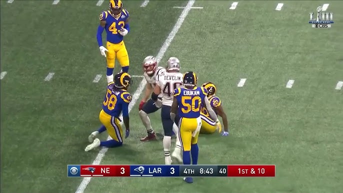 Sony Michel rushing touchdown in Super Bowl LIII 