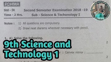 science and technology second semester question paper pattern std 9th
