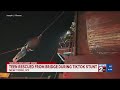 Teen rescued from bridge during TikTok stunt