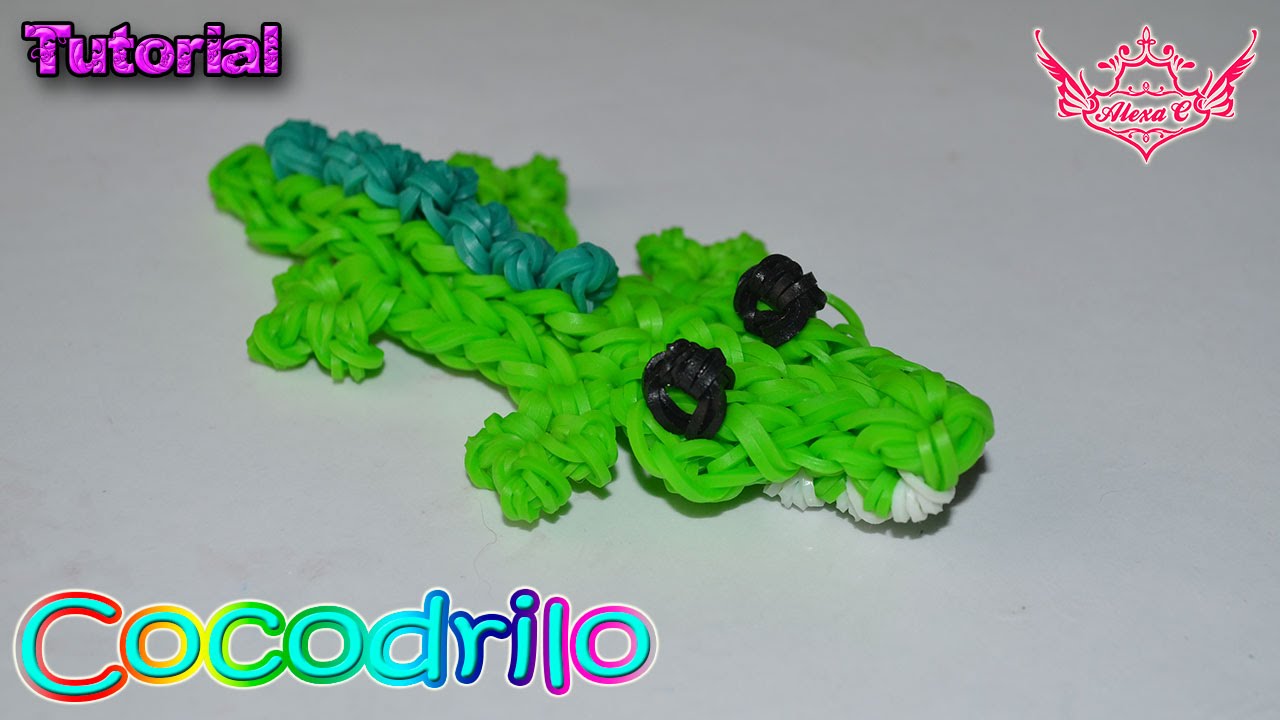 ♥ Tutorial: Cocodrilo en 3D (sin telar) ♥