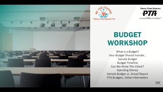 PTA Budget Training Spring 2023