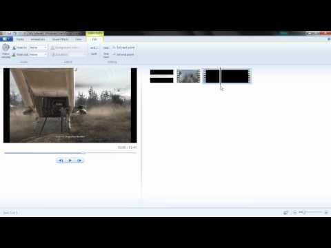 How to mute segments of videos in windows live movie maker.