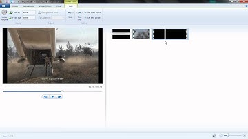 How to mute segments of videos in windows live movie maker.