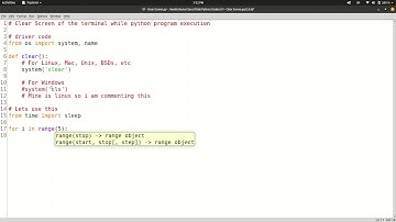 How to Clear terminal screen in Python Program