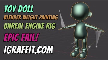 TFZ Episode 3 - 3d Model Weight Painting fix Blender Character Model with Unreal Game Rig- FAILED